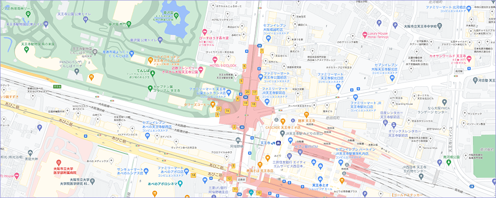 関西セレクションの店舗マップ